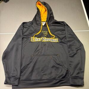 West Virginia Mountaineers Hoodie Men’s L Majestic NCAA College Sweatshirt